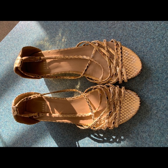 Stuart weitzman gold sandals 9.5 - Picture 1 of 5